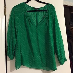 dot chiffon top